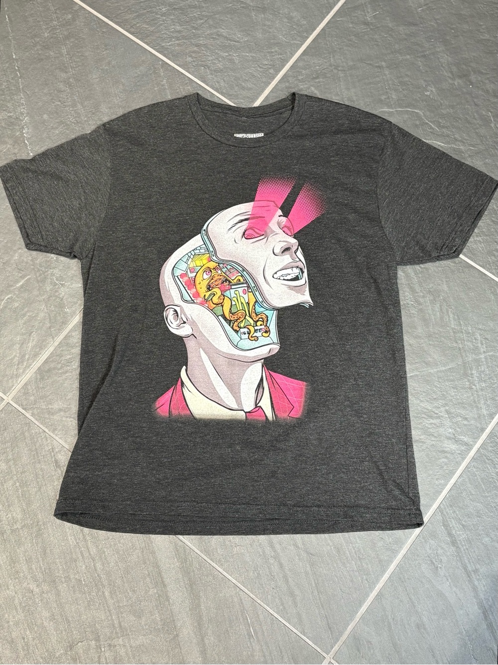 Curbside Graphic T-shirt Gray Slimfit Large